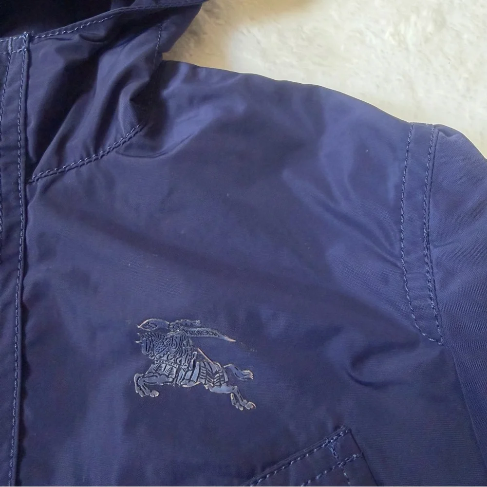 Burberry Nova Check Jacket Horse Navy Blue Boys 6Y